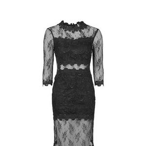 TopShop Black Lace Cocktail Dress